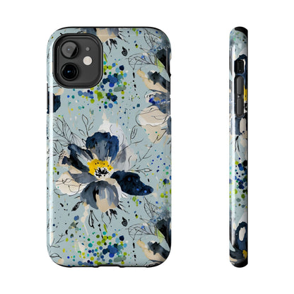 Blue Floral Tough Phone Cases