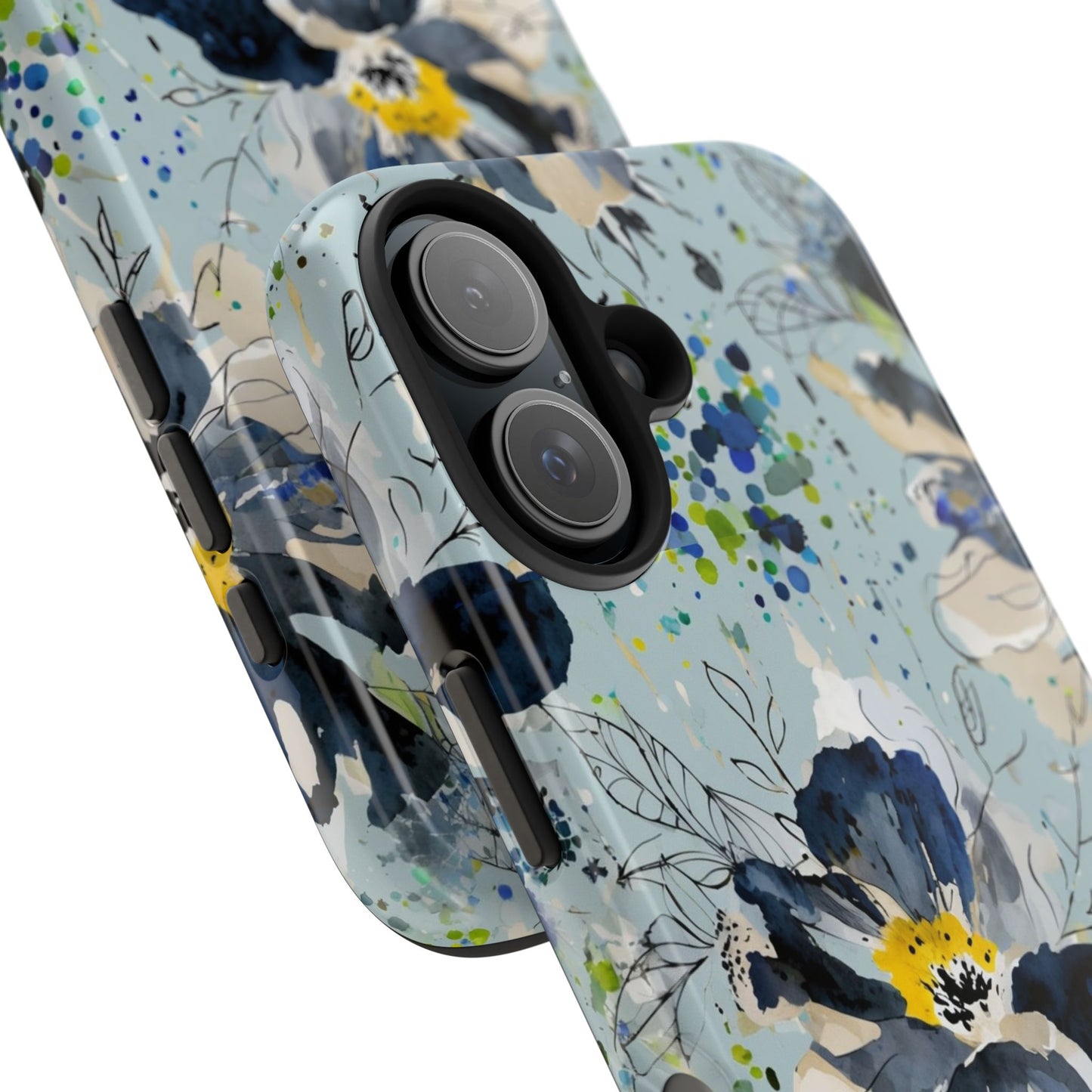 Blue Floral Tough Phone Cases