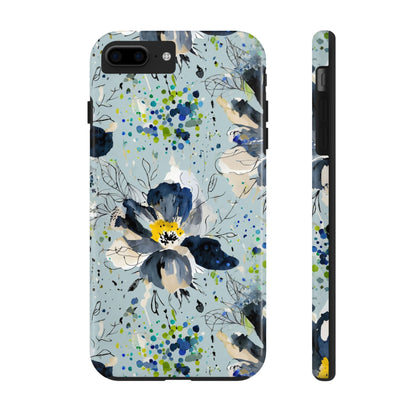 Blue Floral Tough Phone Cases