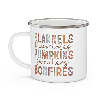 Flannels Hayrides Pumpkins… Campfire Coffee Mug