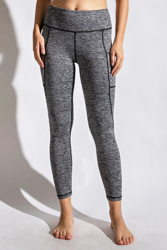 TWO TONE FULL LENGTH YOGA LEGGINGS