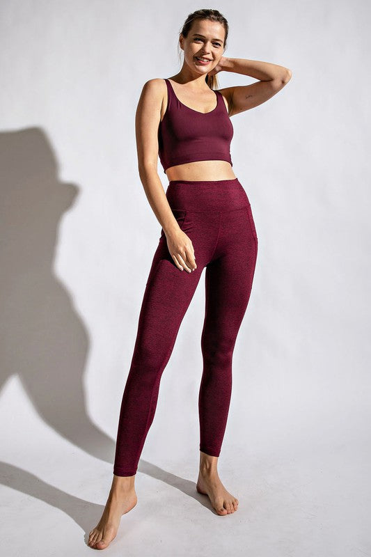 TWO TONE FULL LENGTH YOGA LEGGINGS