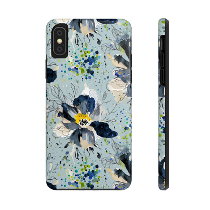 Blue Floral Tough Phone Cases