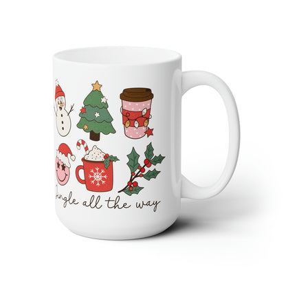 Retro Christmas Mug, Jingle All the Way Mug, Christmas Coffee Mug, Christmas Coffee Cup, Christmas Season, Christmas Movie Mug