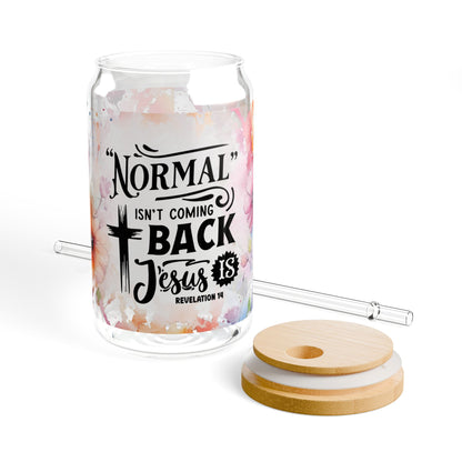 Normal is Not Coming Back Sipper Glass, 16oz