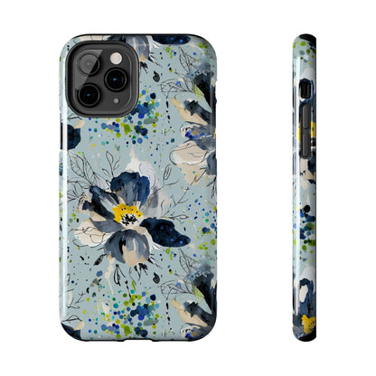 Blue Floral Tough Phone Cases