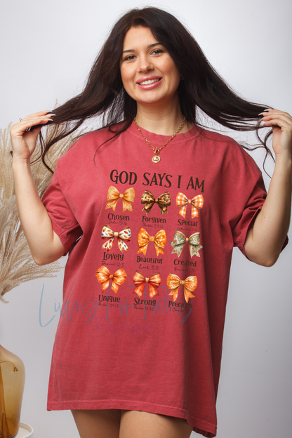 Comfort Color God Says I Am TShirt