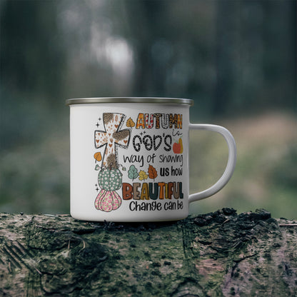 Autumn is Gods Way of Showing Us How Beautiful Campfire Coffee Mug