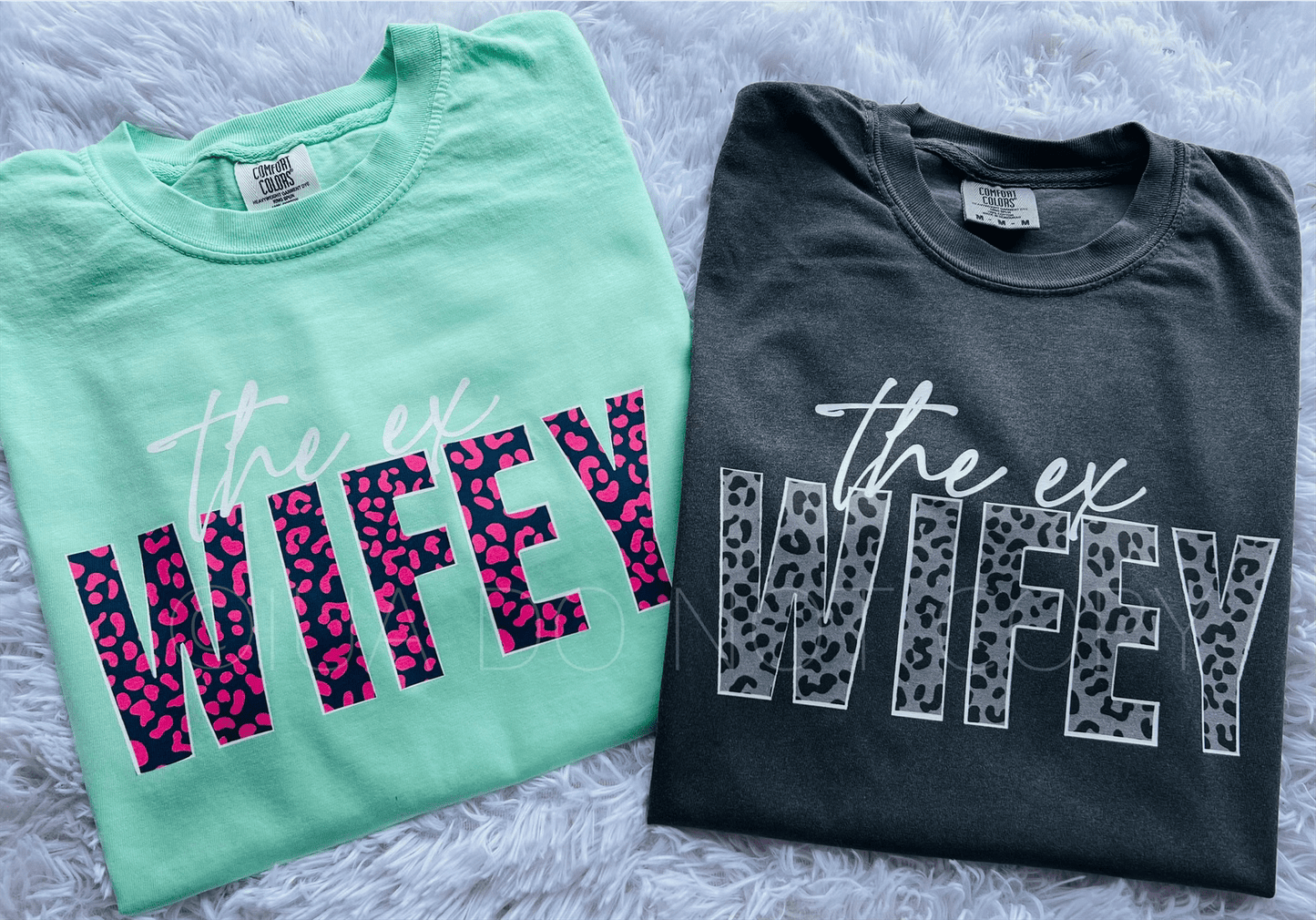 The Ex Wifey Leopard Block Graphic Tee SHIP DATE 5/17