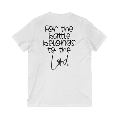 Im Going to See A Victory For the Battle Belongs to the Lord V-Neck Shirt, Christian Apparel, Christian Shirt, Faith Shirt