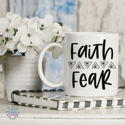 Faith Over Fear Coffee Mug Tribal
