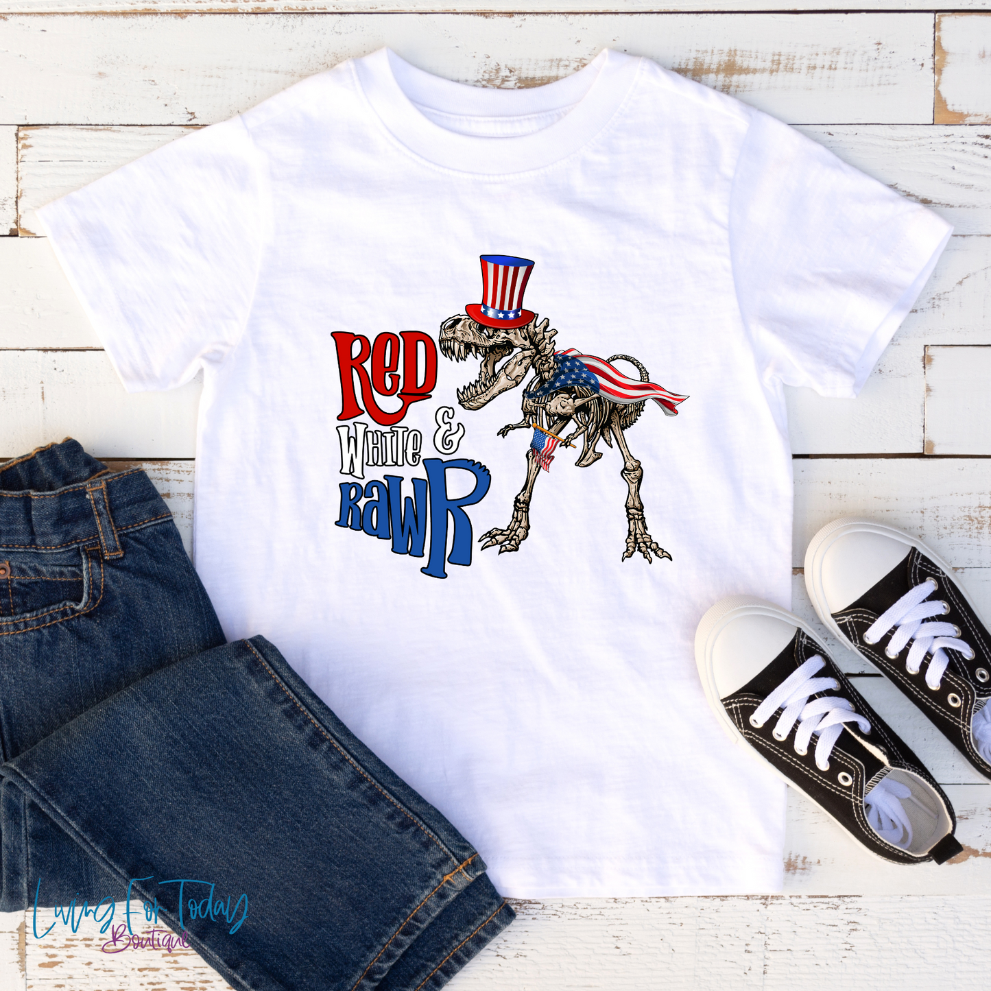 Red, White, & Rawr Graphic Tee