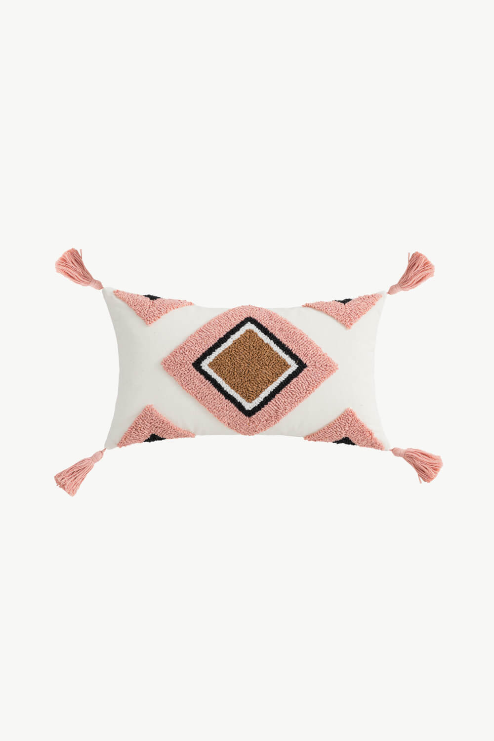 4 Styles Geometric Graphic Tassel Pillow Cover