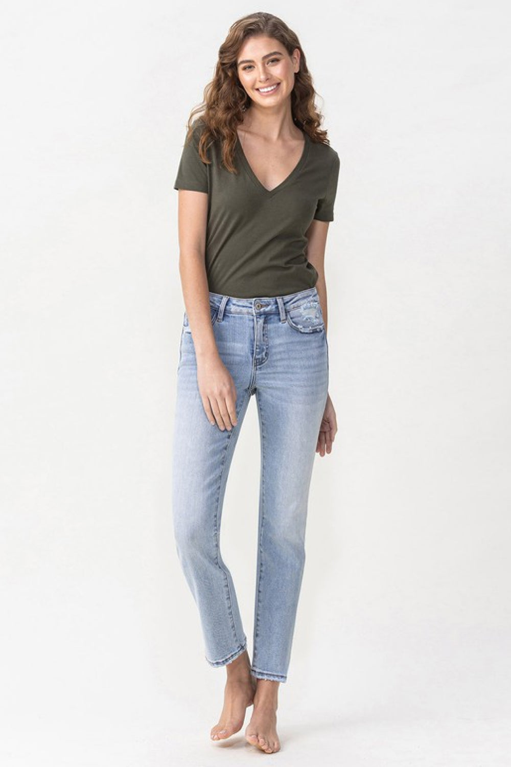 Lovervet Andrea Midrise Crop Straight Jeans