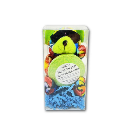 Gift Set with Men's Shower Steamers and Plush Bear