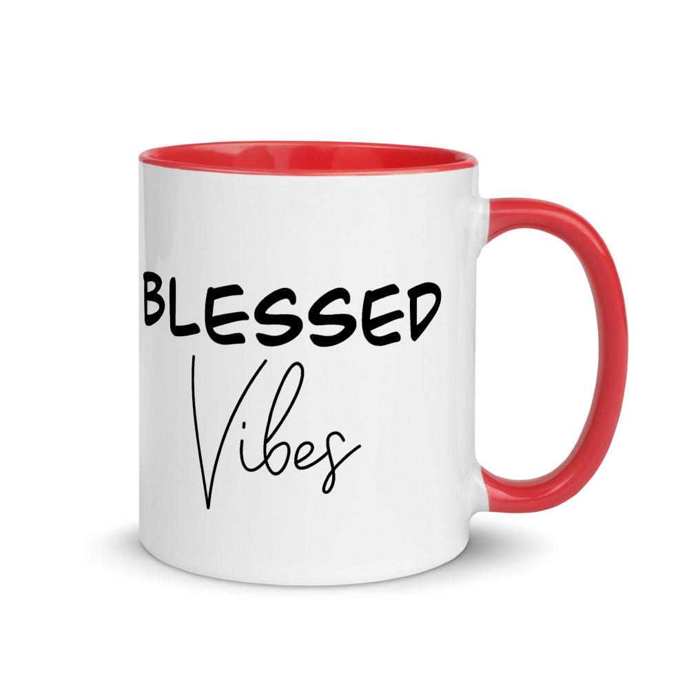 Blessed Vibes Coffee Mug with Color Inside