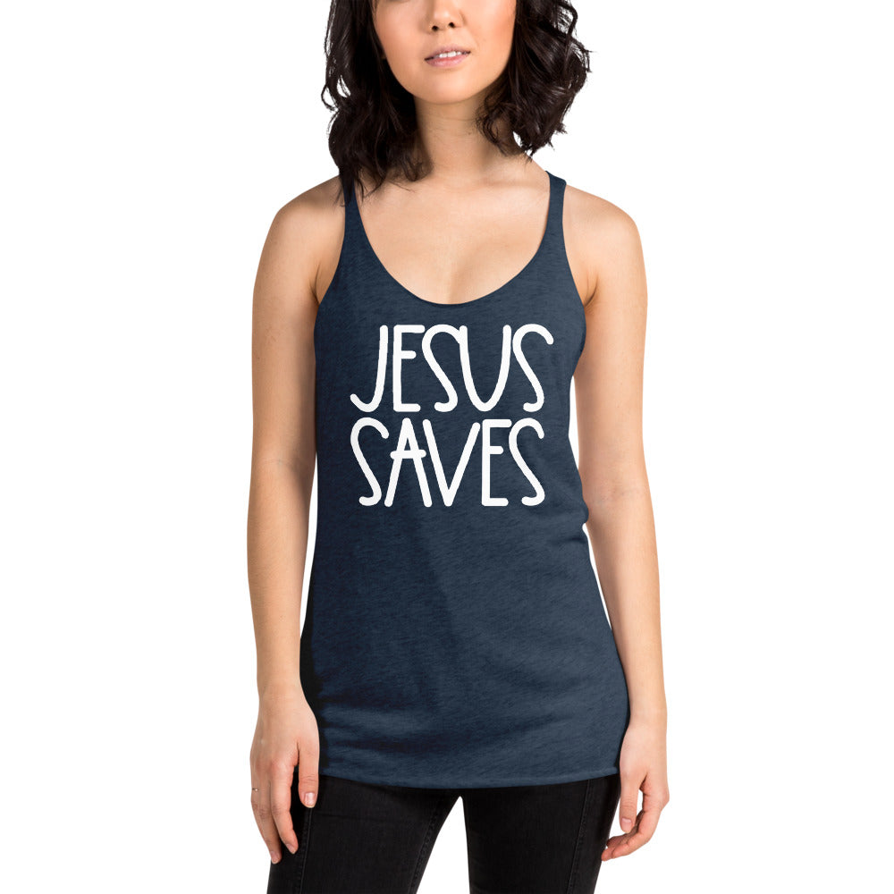 Jesus Saves Racerback Tank