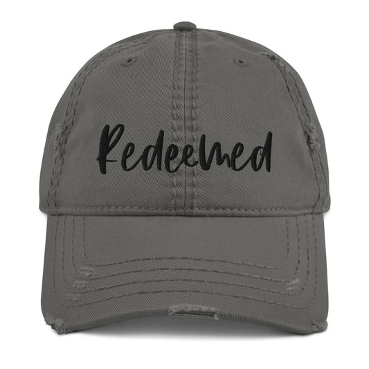 Redeemed Distressed Dad Hat