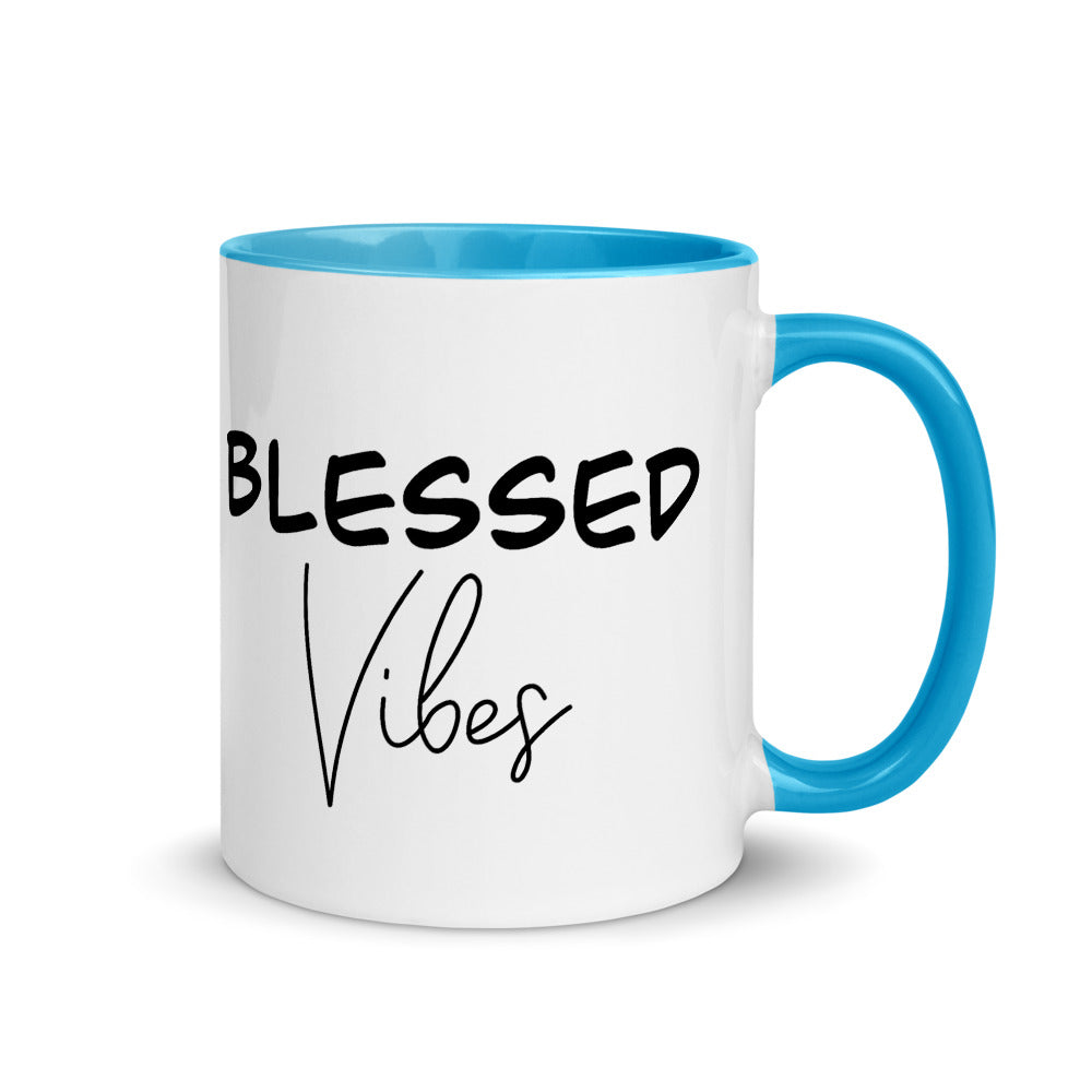 Blessed Vibes Coffee Mug with Color Inside