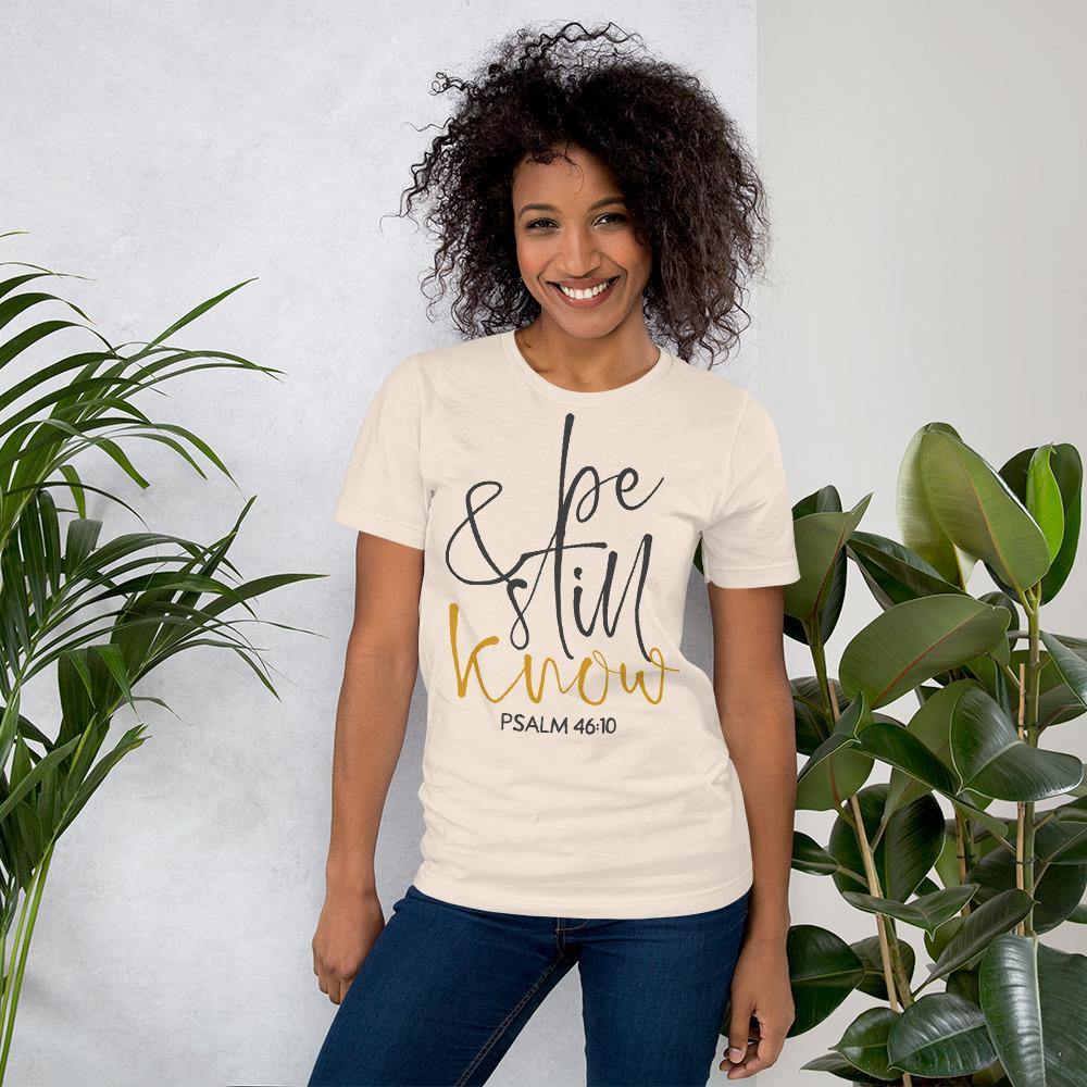 Be Still & Know Christian Graphic Tee Shirt