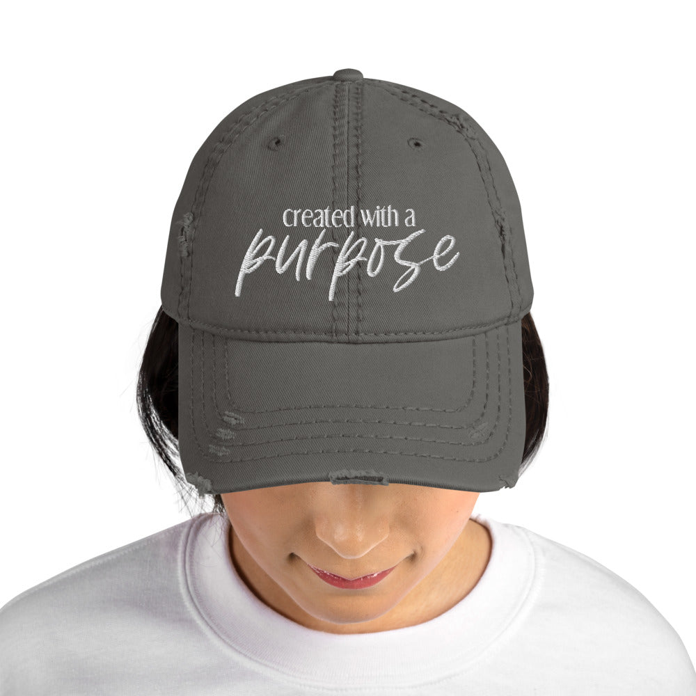 Created for a Purpose Distressed Dad Hat