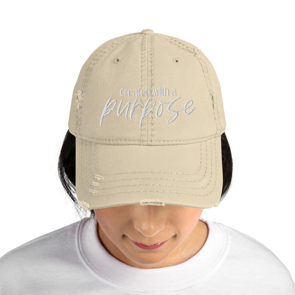 Created for a Purpose Distressed Dad Hat