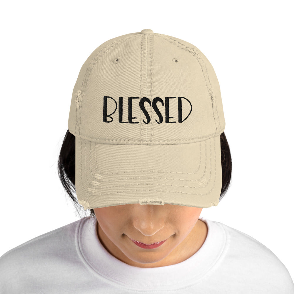 Blessed Distressed Dad Hat