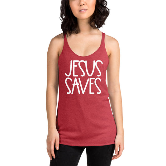 Jesus Saves Racerback Tank