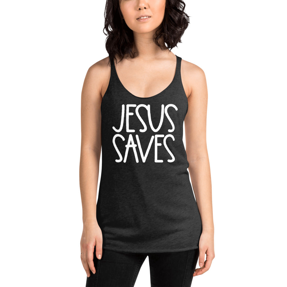 Jesus Saves Racerback Tank
