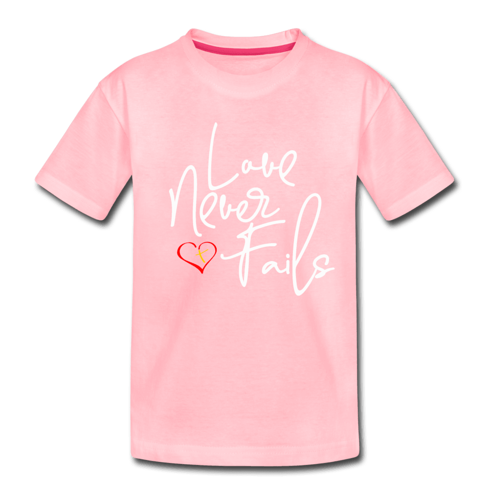 Love Never Fails Toddler Shirt